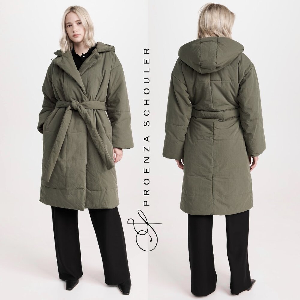 Proenza Schouler White Label Technical Suiting Wrap Coat